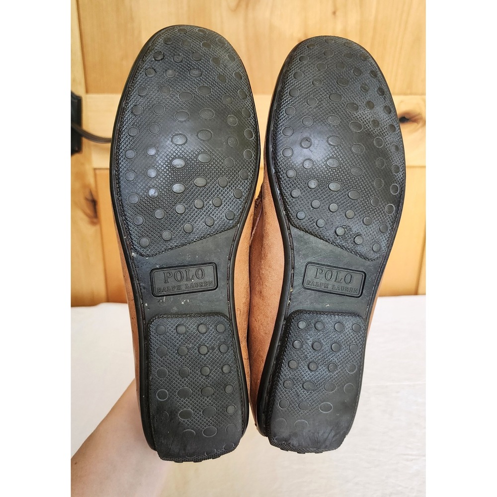 Polo Ralph Lauren US 10 Brown Leather Penny Loafers Quiet Luxury Prep School - Picture 9 of 9